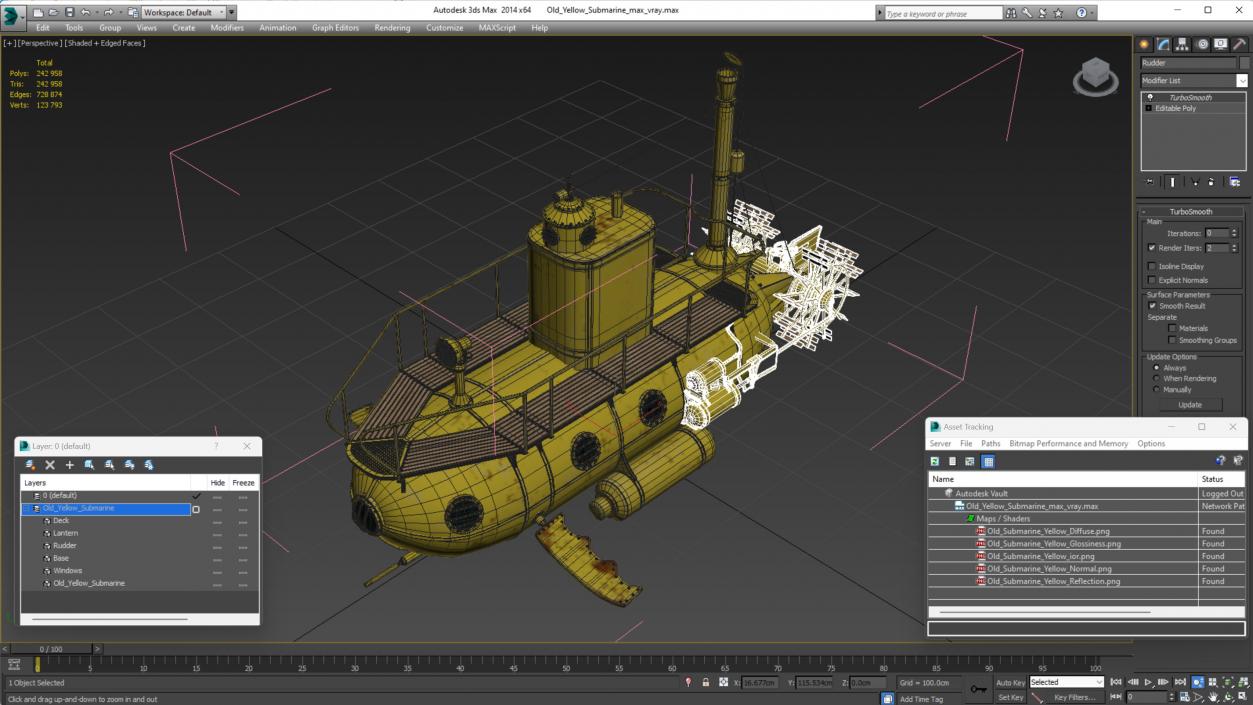 3D model Old Yellow Submarine