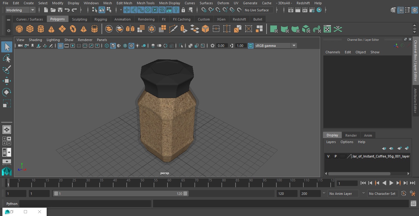 3D model Jar of Instant Coffee 95g