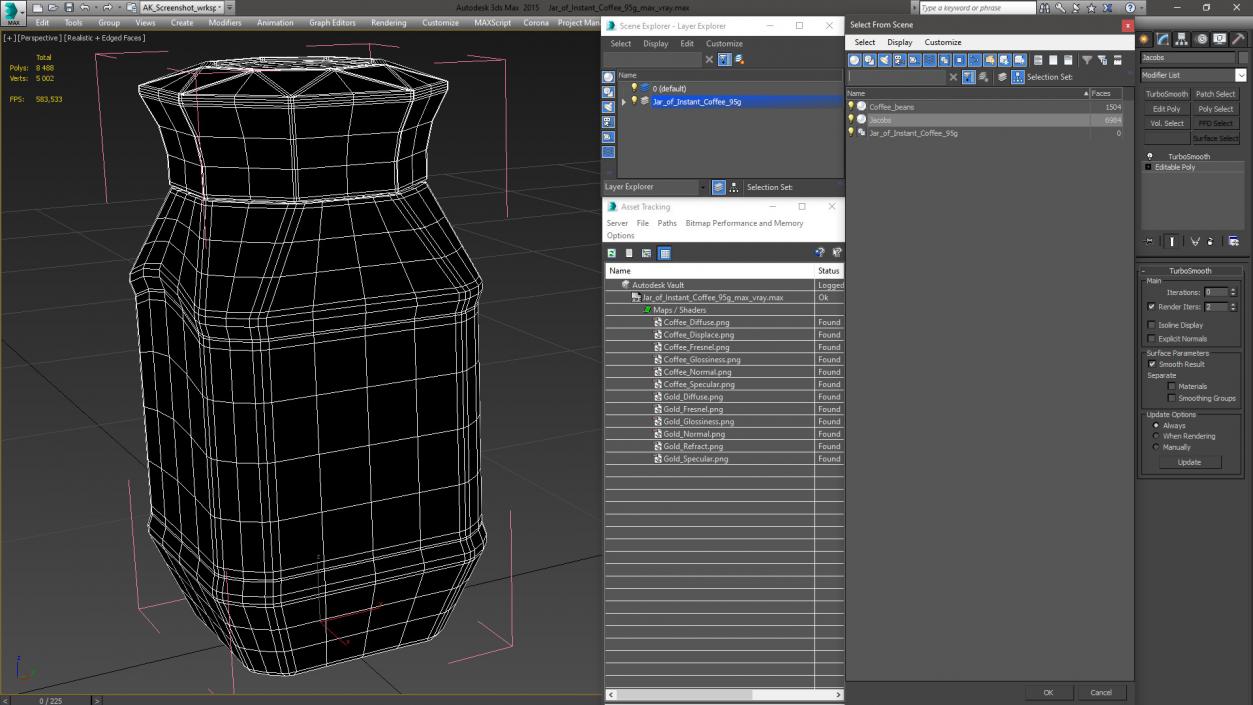 3D model Jar of Instant Coffee 95g