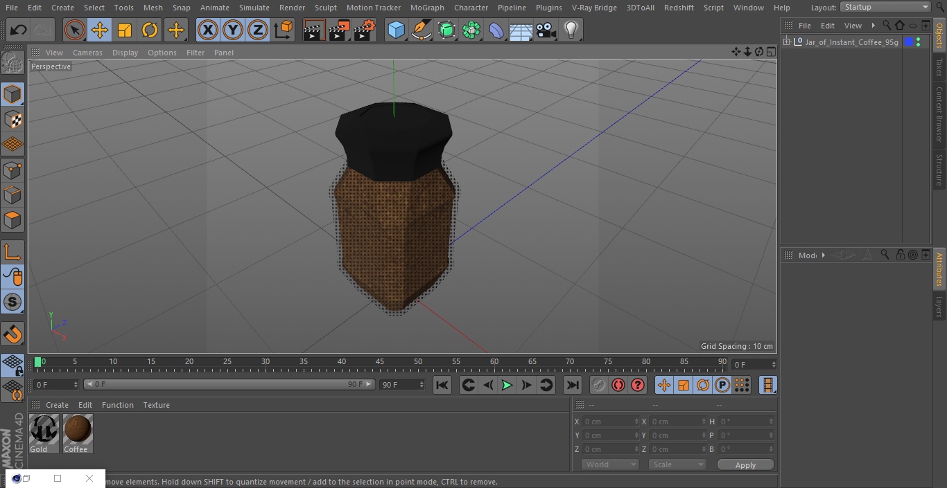 3D model Jar of Instant Coffee 95g