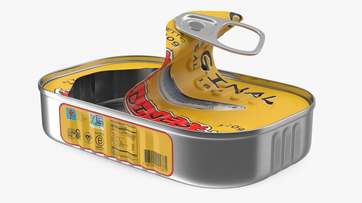 Sardine Fish with Open Can Collection 3D