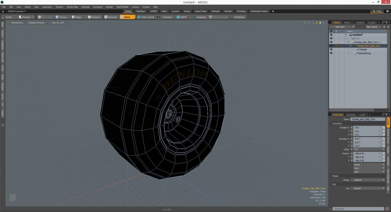 Dunlop Kart Slick Tyre 3D