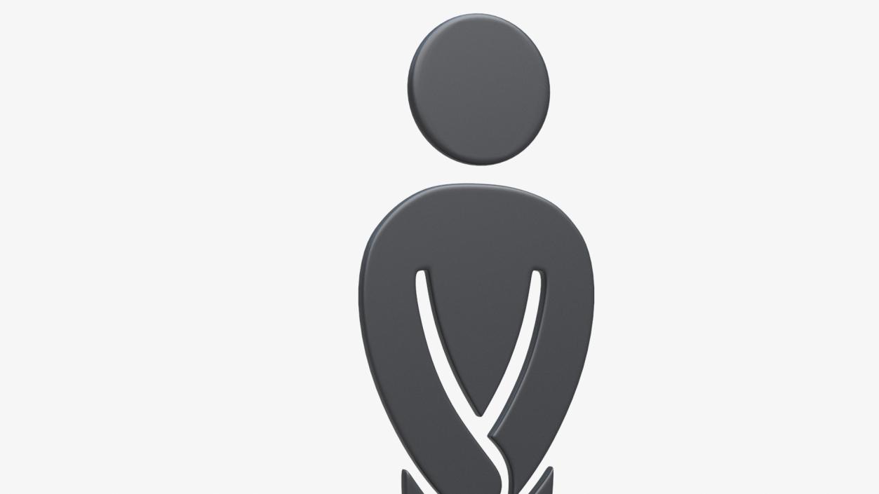 3D model Toilet Men Sign