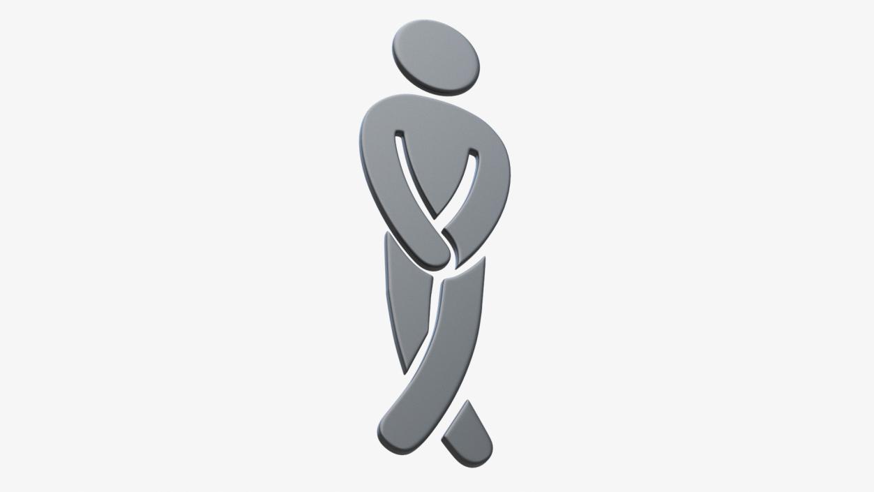 3D model Toilet Men Sign