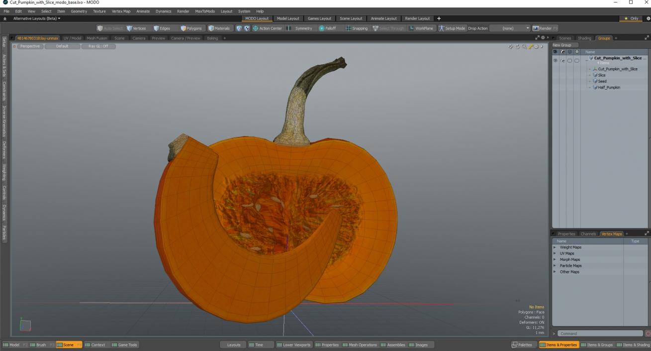 Cut Pumpkin with Slice 3D