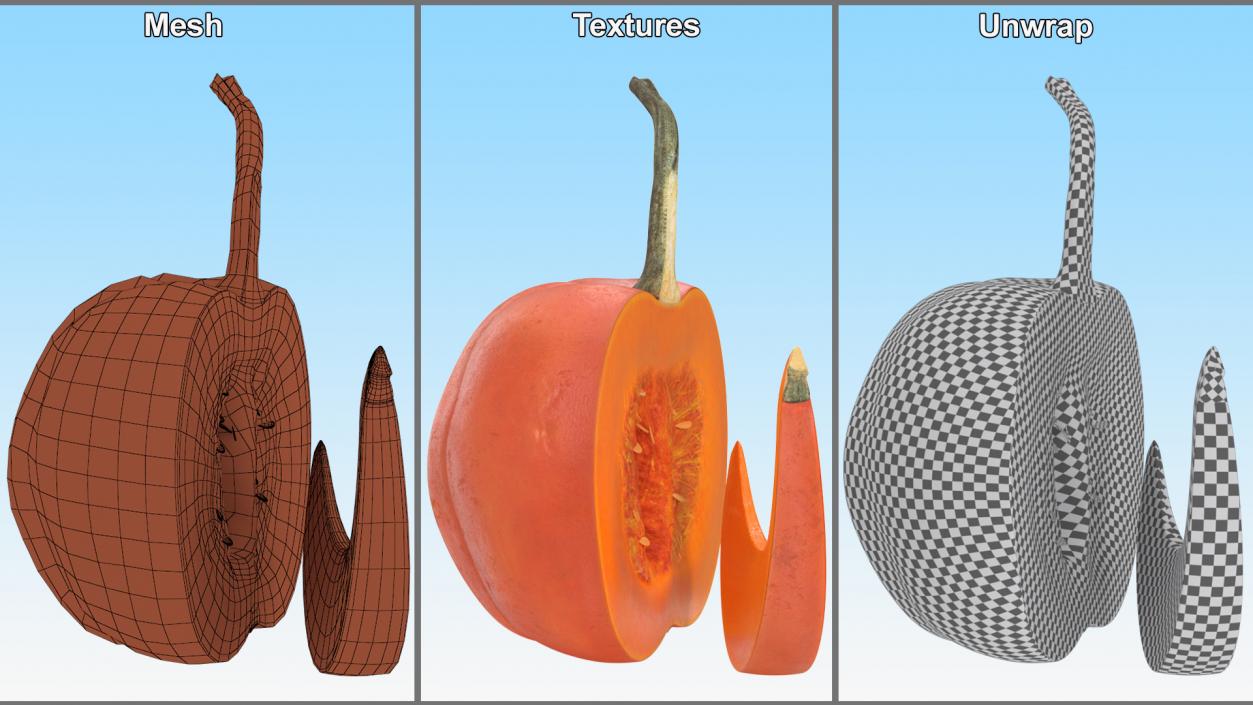 Cut Pumpkin with Slice 3D