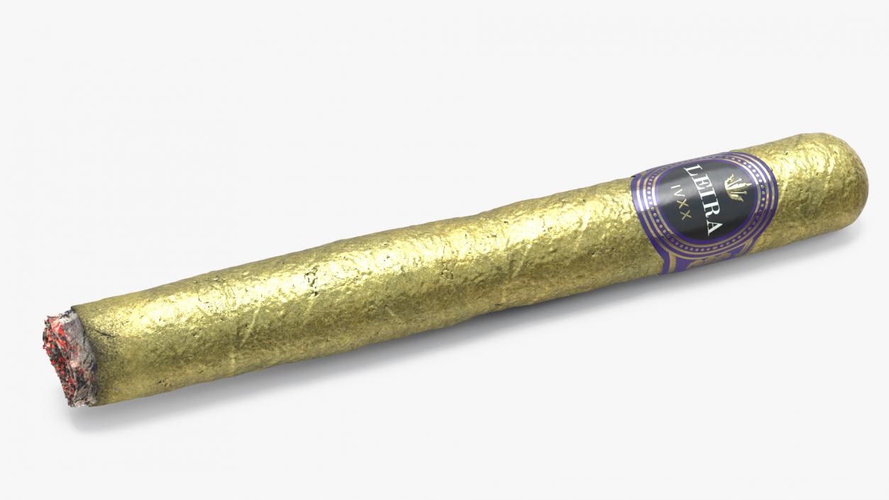 3D Leira Long Cannabis Cigar in Foil Burning