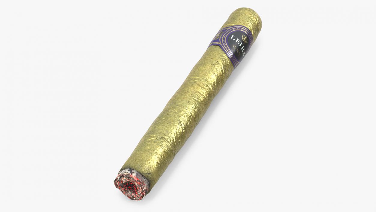 3D Leira Long Cannabis Cigar in Foil Burning