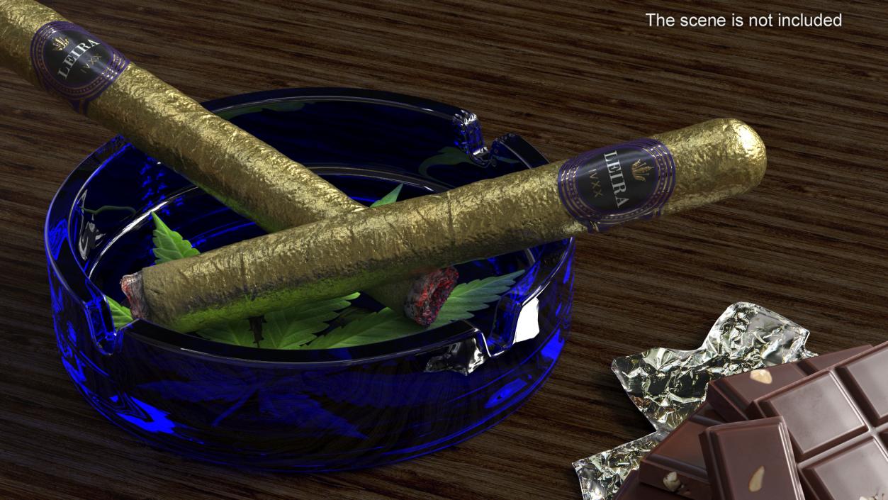 3D Leira Long Cannabis Cigar in Foil Burning