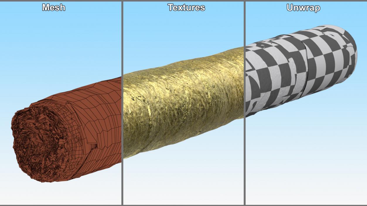 3D Leira Long Cannabis Cigar in Foil Burning