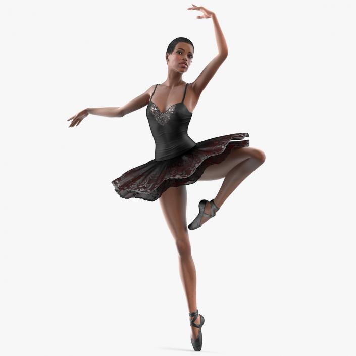 3D model Dark Skinned Black Ballerina Rigged