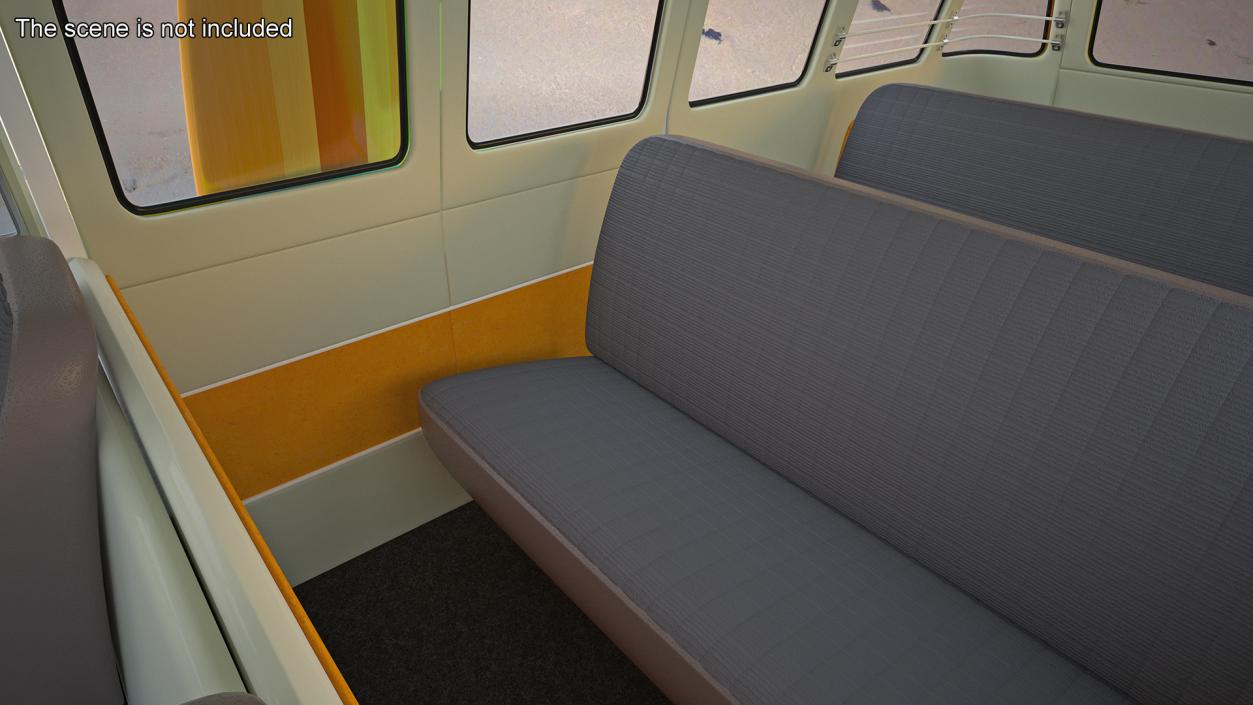 Hippie Volkswagen Bus Simple Interior 3D