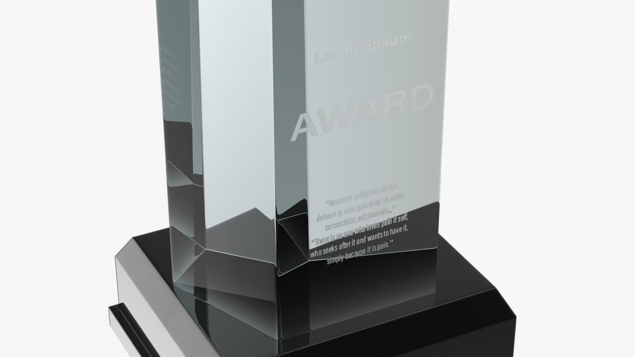 Towering Star Glass Award Trophy 3D