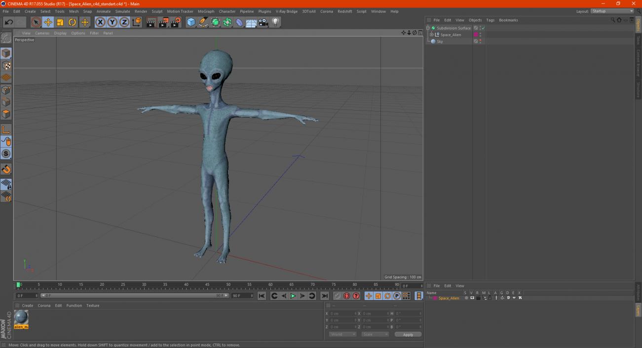 3D Space Alien