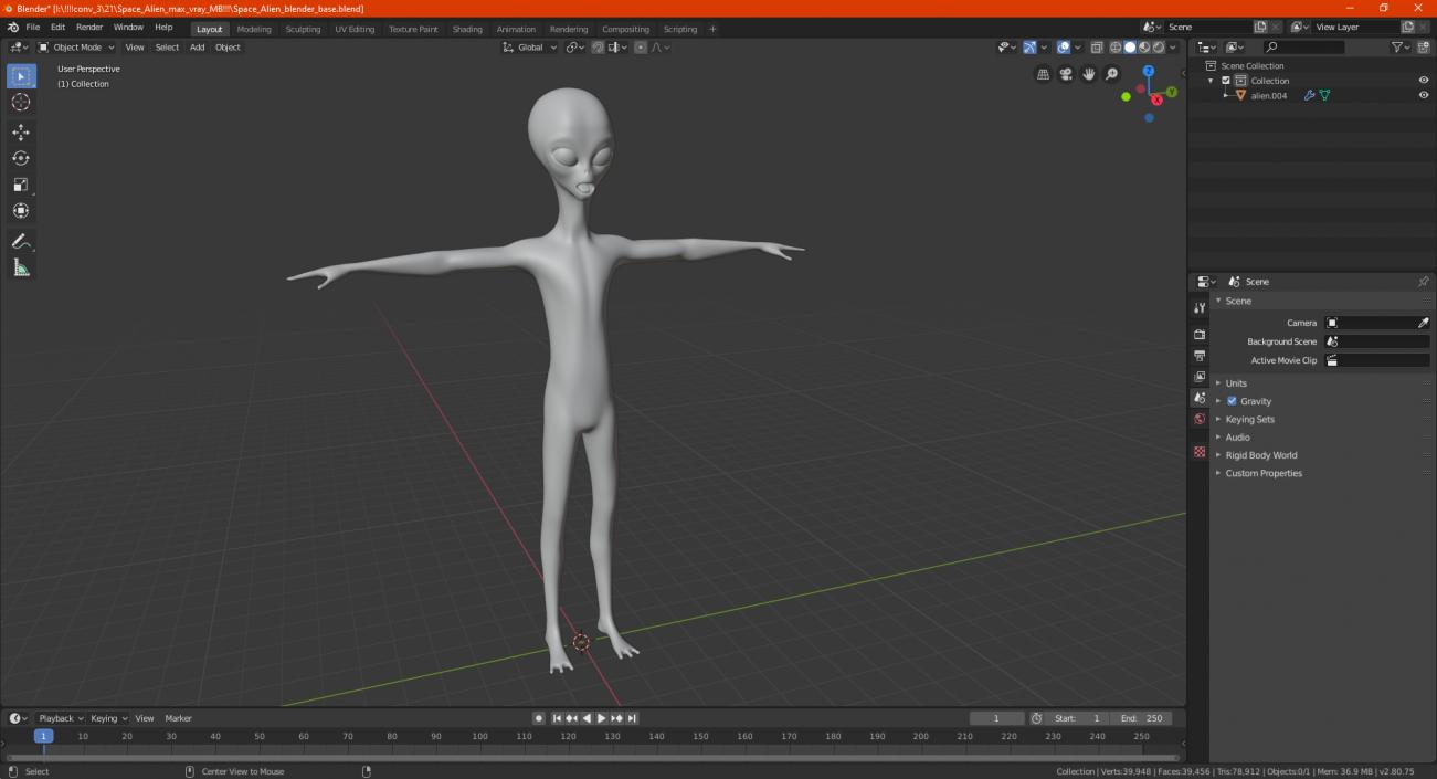 3D Space Alien