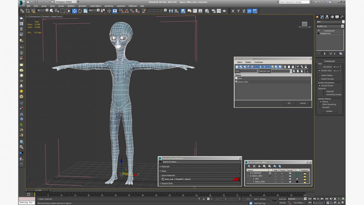 3D Space Alien