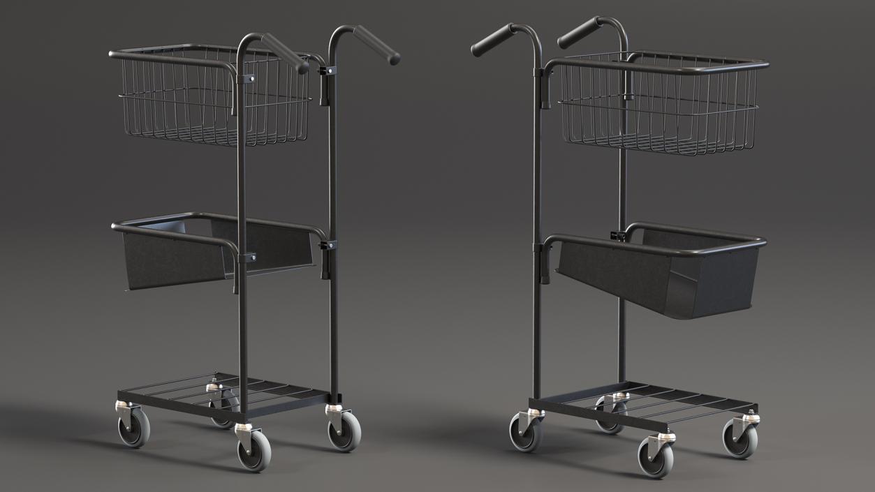 3D Shopping Baskets and Trolley Collection 7