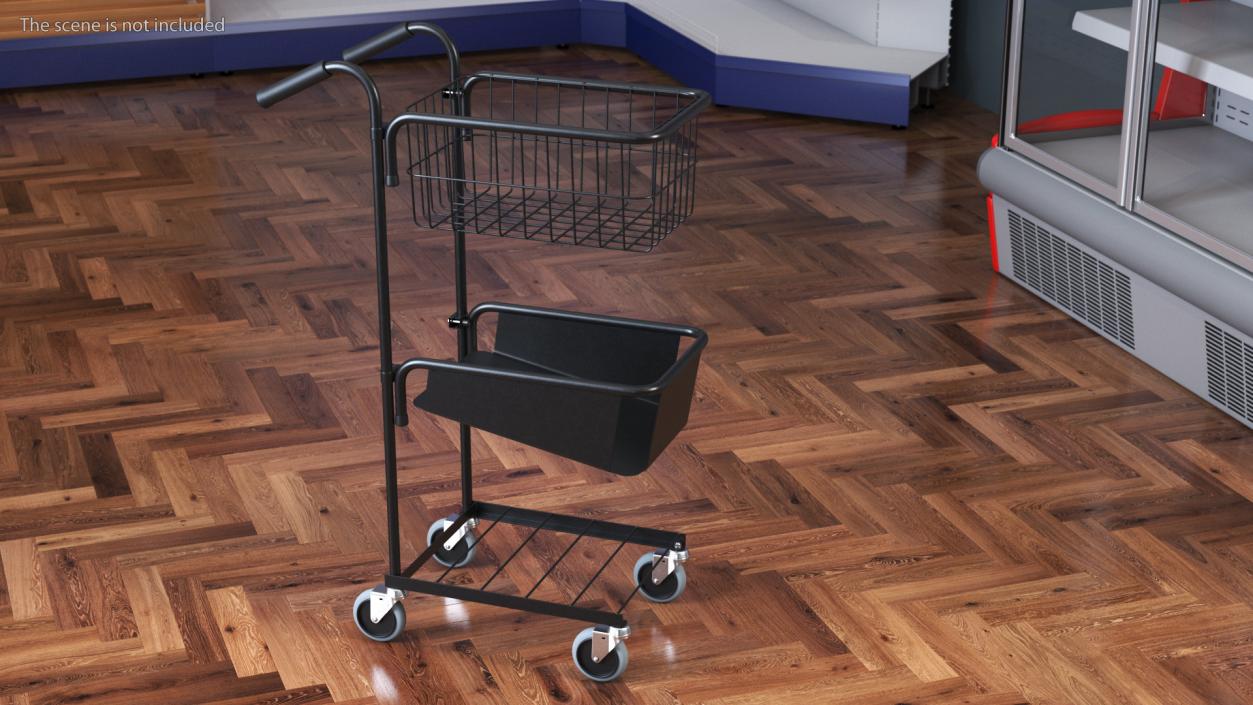 3D Shopping Baskets and Trolley Collection 7