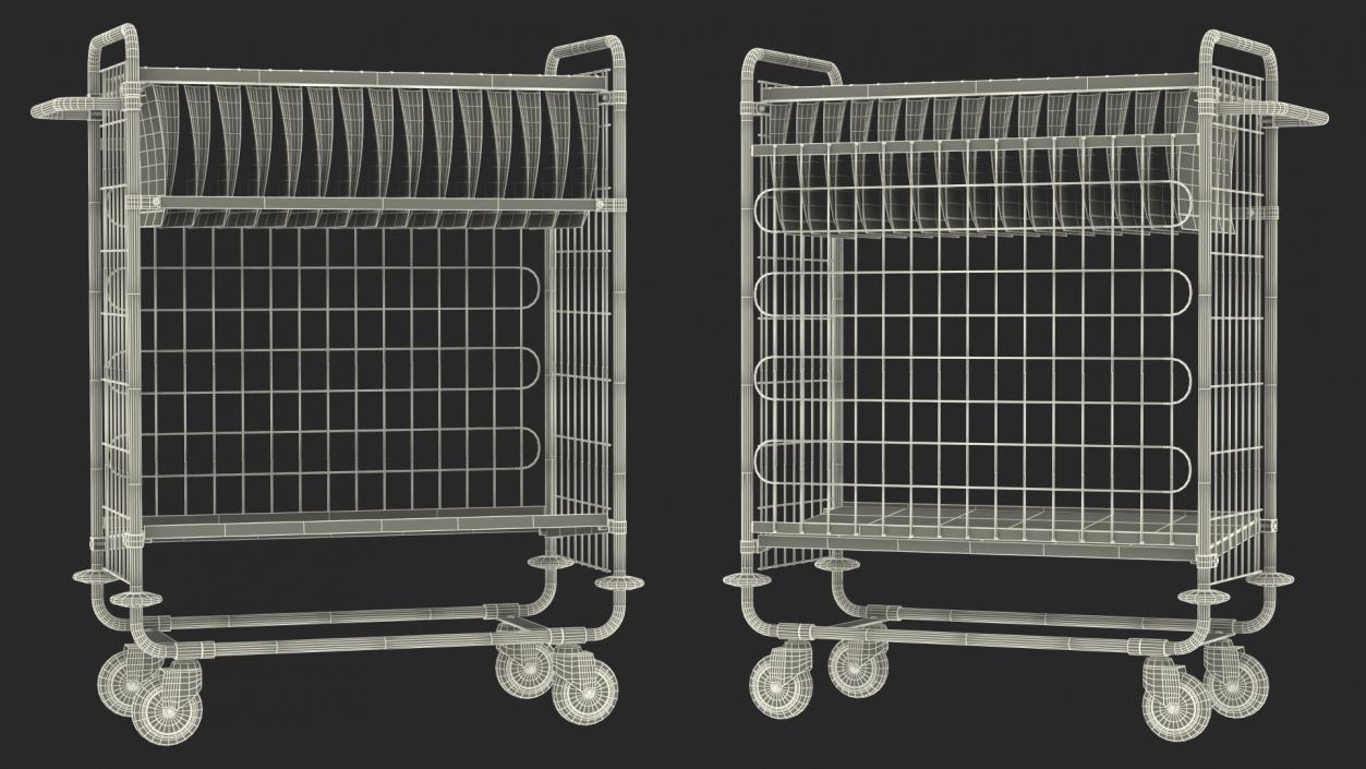 3D Shopping Baskets and Trolley Collection 7