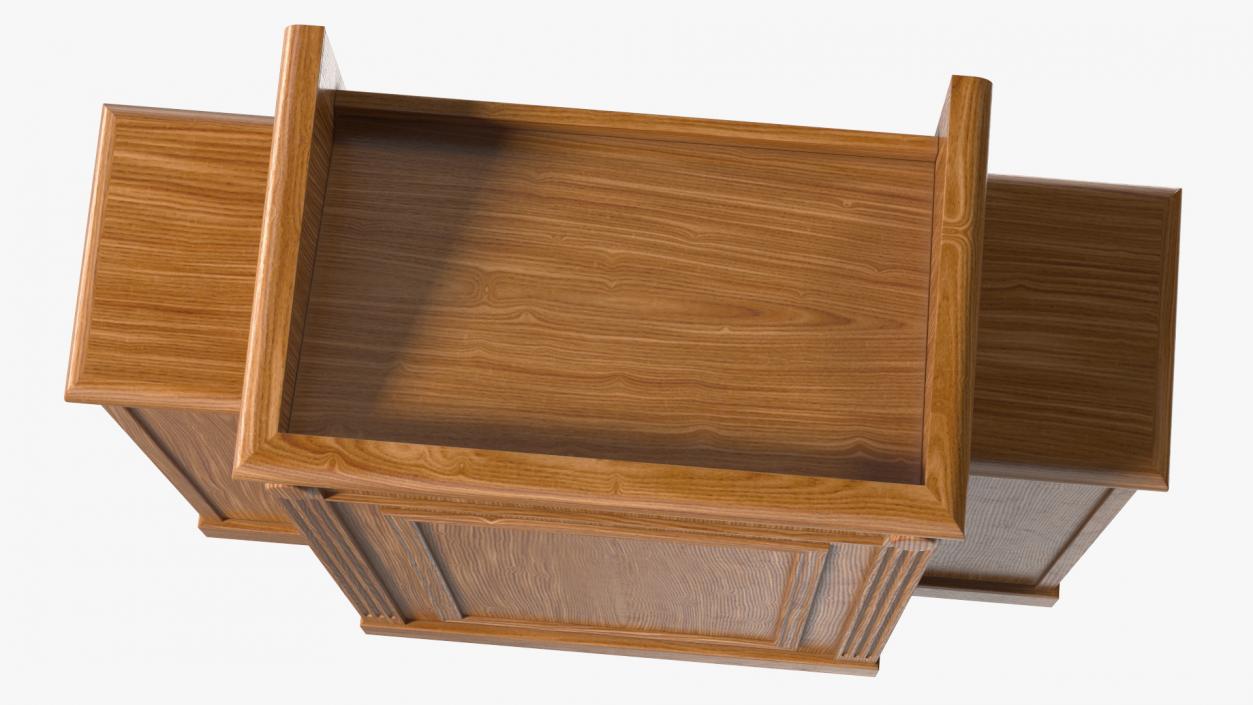 Church Pulpit Podium Dark Oak 3D model