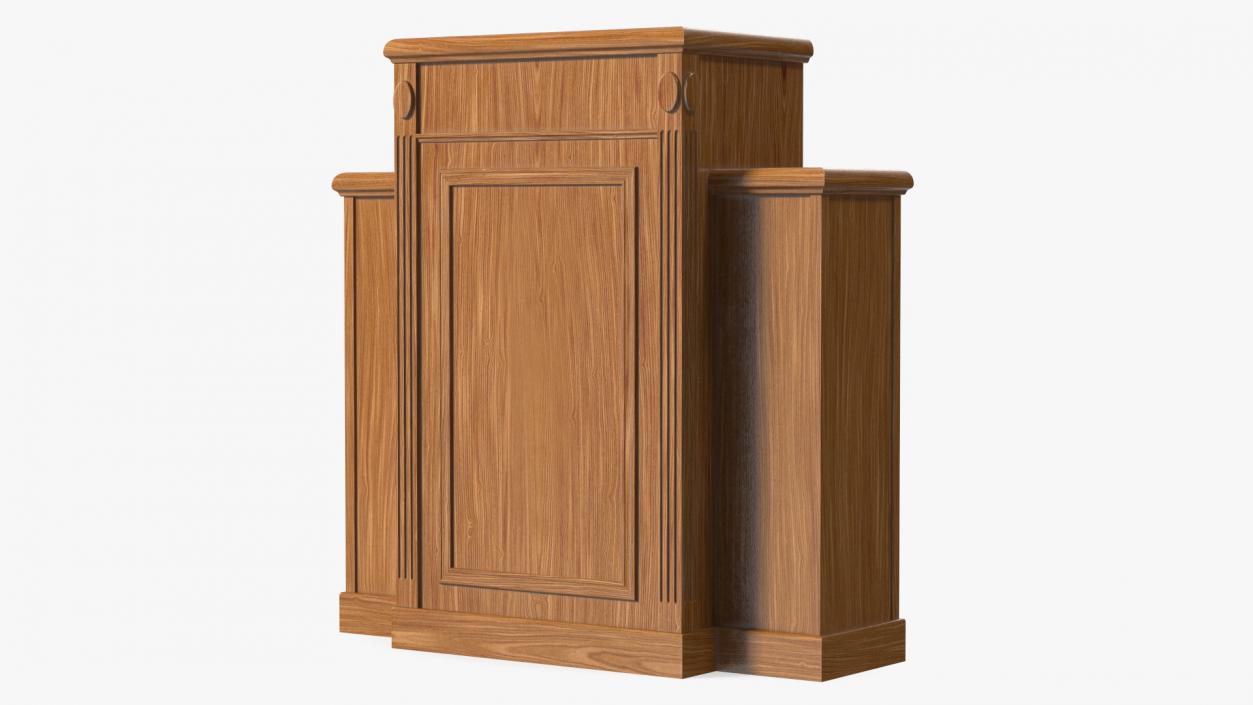 Church Pulpit Podium Dark Oak 3D model