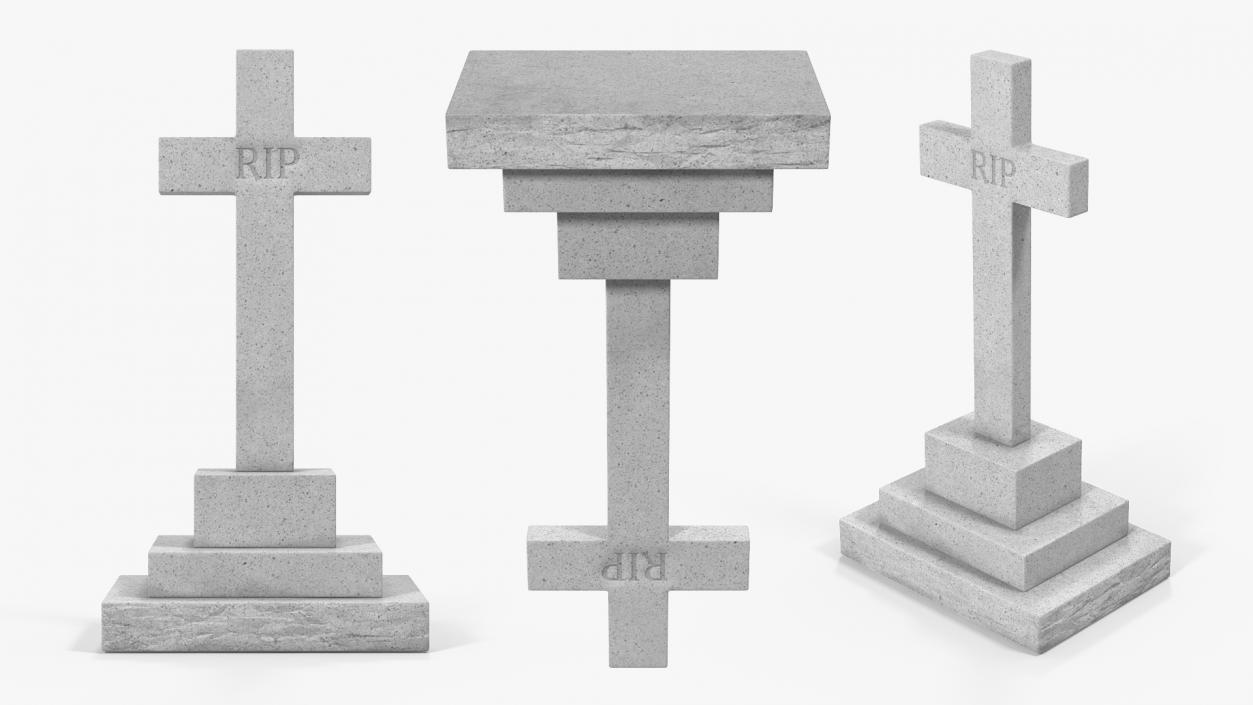 Granite Cross Memorial 3D