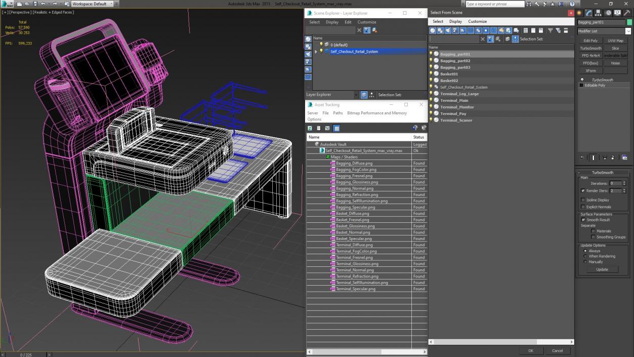 Self Checkout Retail System 3D