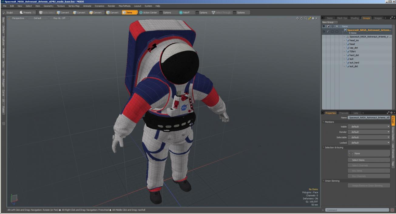 Spacesuit NASA Astronaut Artemis xEMU 3D