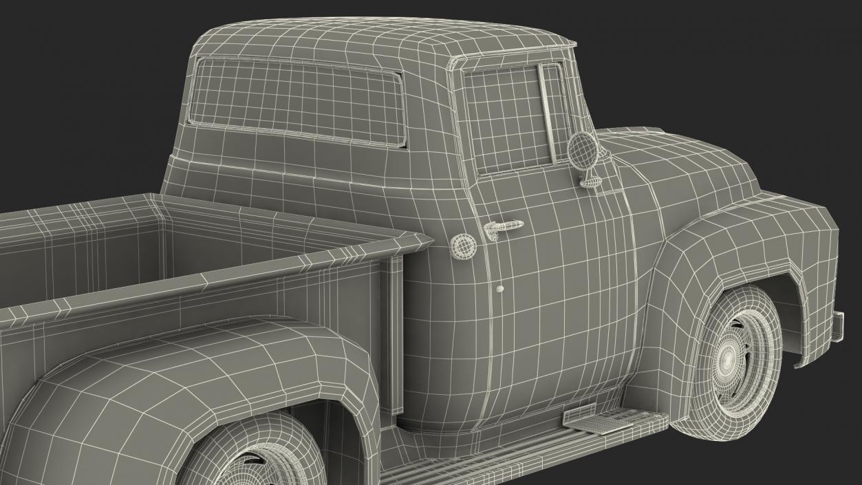 3D 1956 Ford F100 Pickup Truck Tuned model