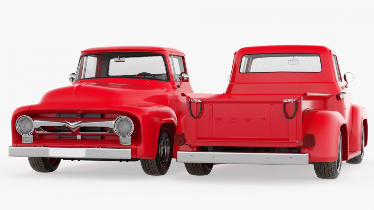 3D 1956 Ford F100 Pickup Truck Tuned model