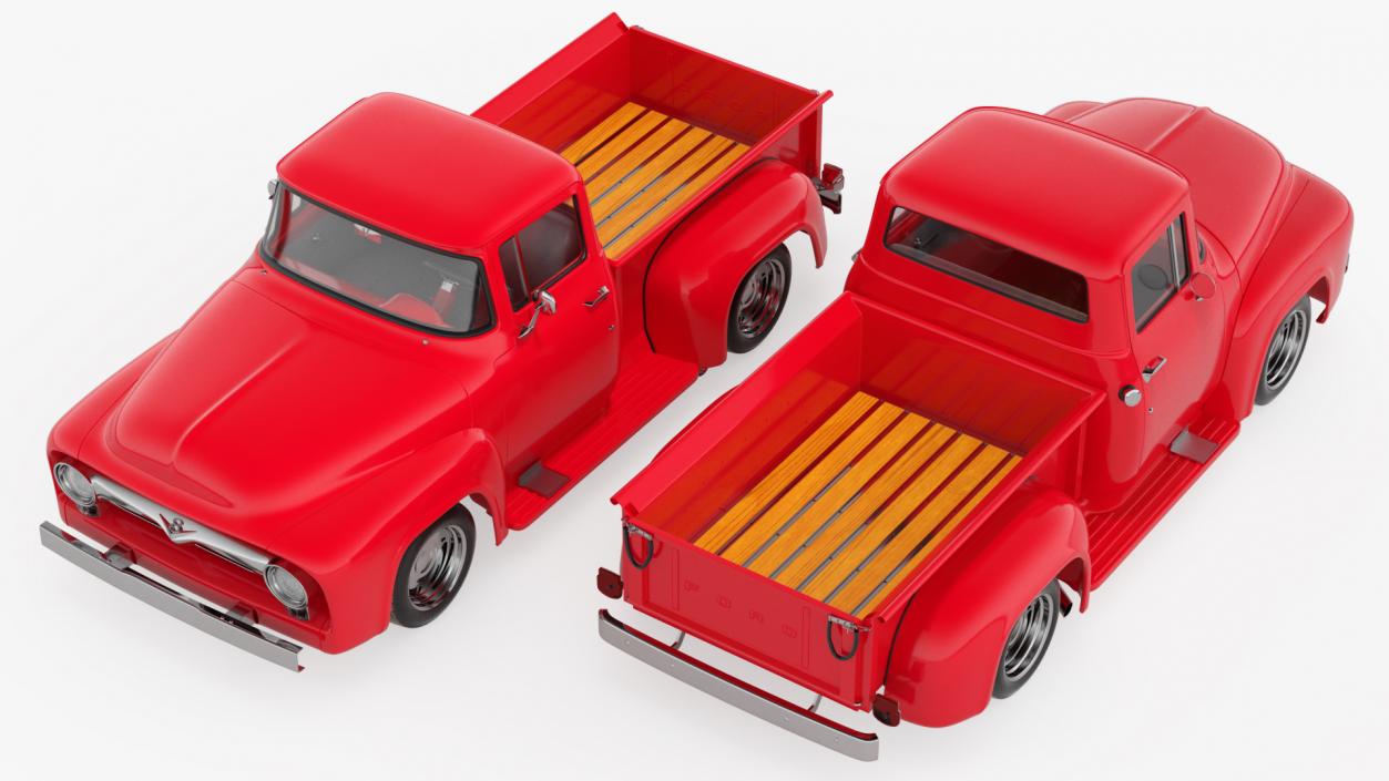 3D 1956 Ford F100 Pickup Truck Tuned model