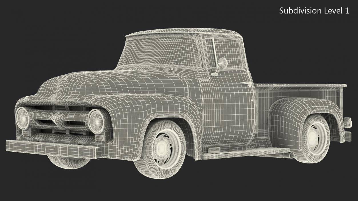 3D 1956 Ford F100 Pickup Truck Tuned model