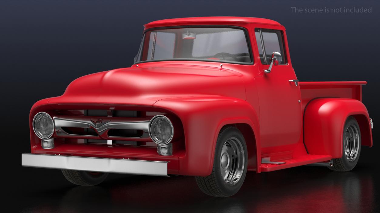 3D 1956 Ford F100 Pickup Truck Tuned model