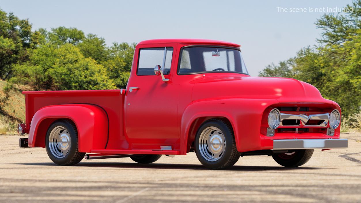 3D 1956 Ford F100 Pickup Truck Tuned model