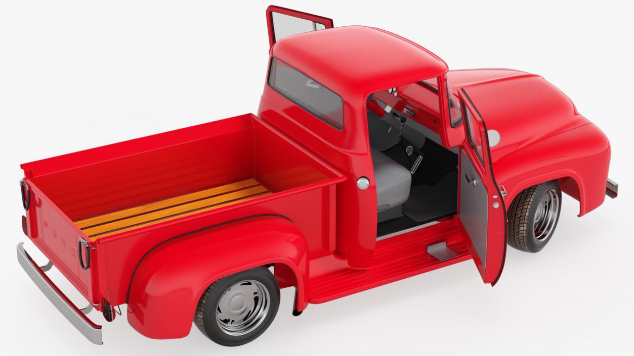 3D 1956 Ford F100 Pickup Truck Tuned model