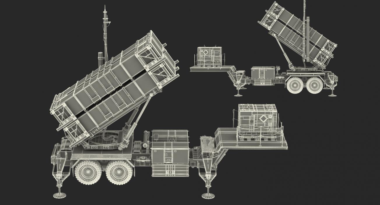 3D model MIM-104 Patriot SAM Battle Position