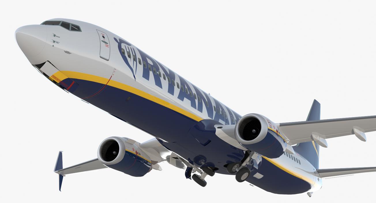 3D Boeing 737-900 with Interior and Cockpit Ryanair model