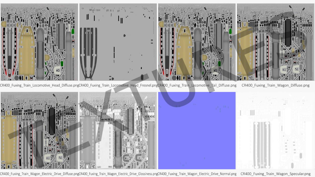 3D CR400 Fuxing Train model