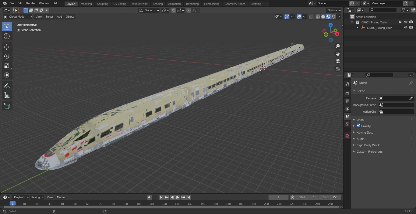 3D CR400 Fuxing Train model