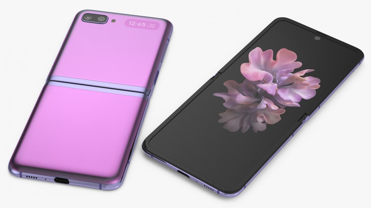 3D model Mirror Purple Samsung Galaxy Z Flip