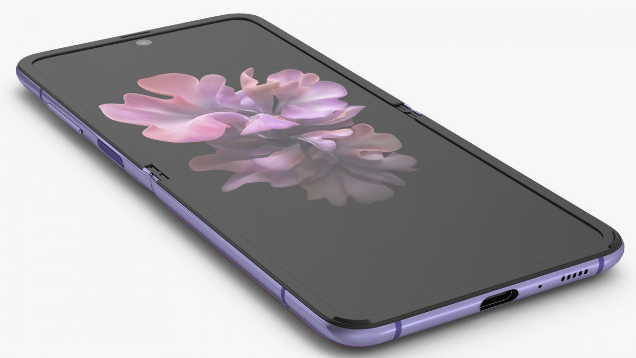 3D model Mirror Purple Samsung Galaxy Z Flip