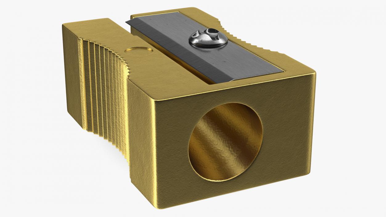 3D Gold Pencil Sharpener