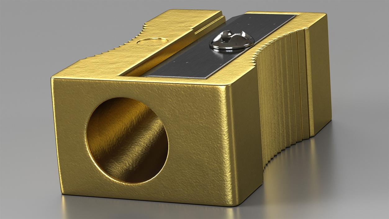 3D Gold Pencil Sharpener