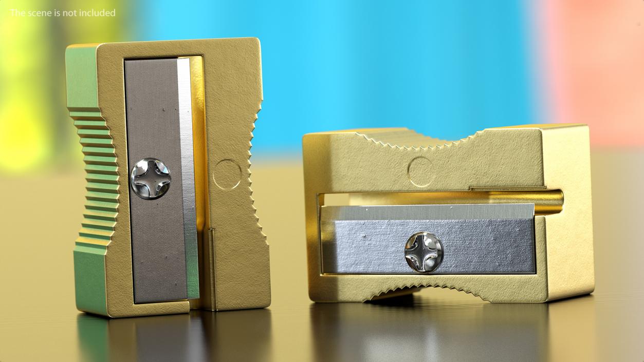 3D Gold Pencil Sharpener