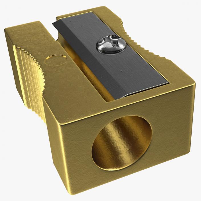 3D Gold Pencil Sharpener