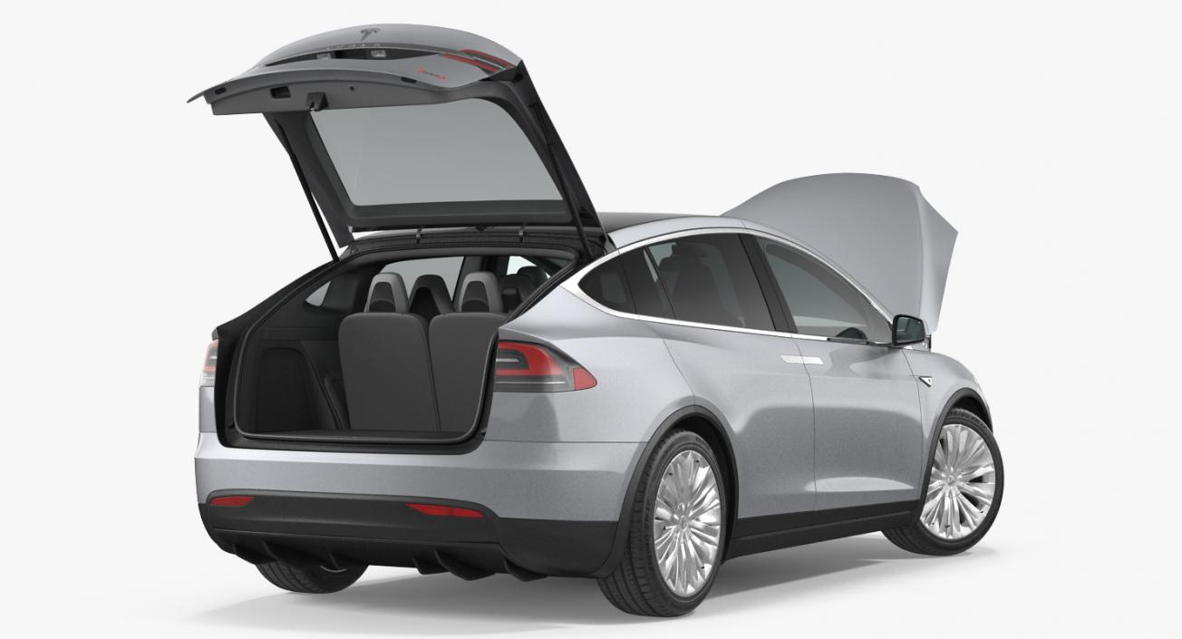 3D model Tesla Model X P90D 2017 Rigged