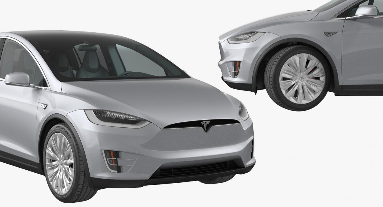 3D model Tesla Model X P90D 2017 Rigged