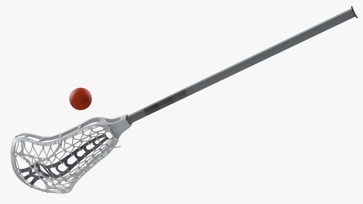 Lacrosse Stick Generic with Ball 3D