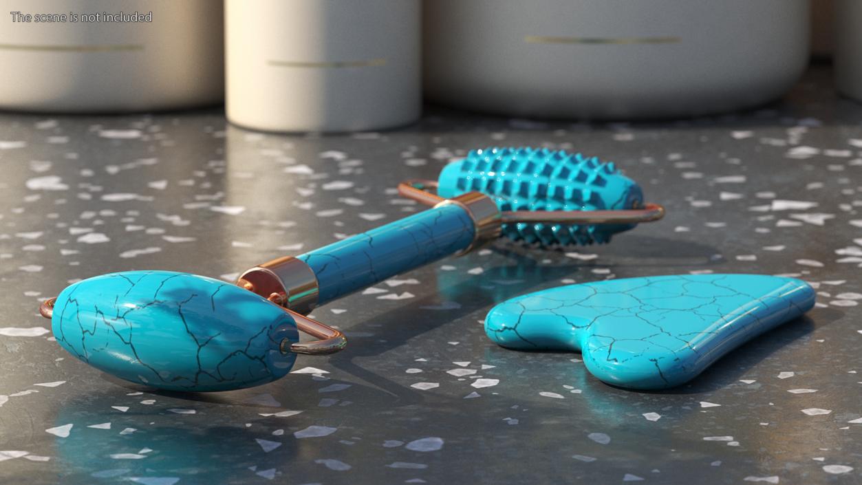 3D Gua Sha Tools Turquoise model