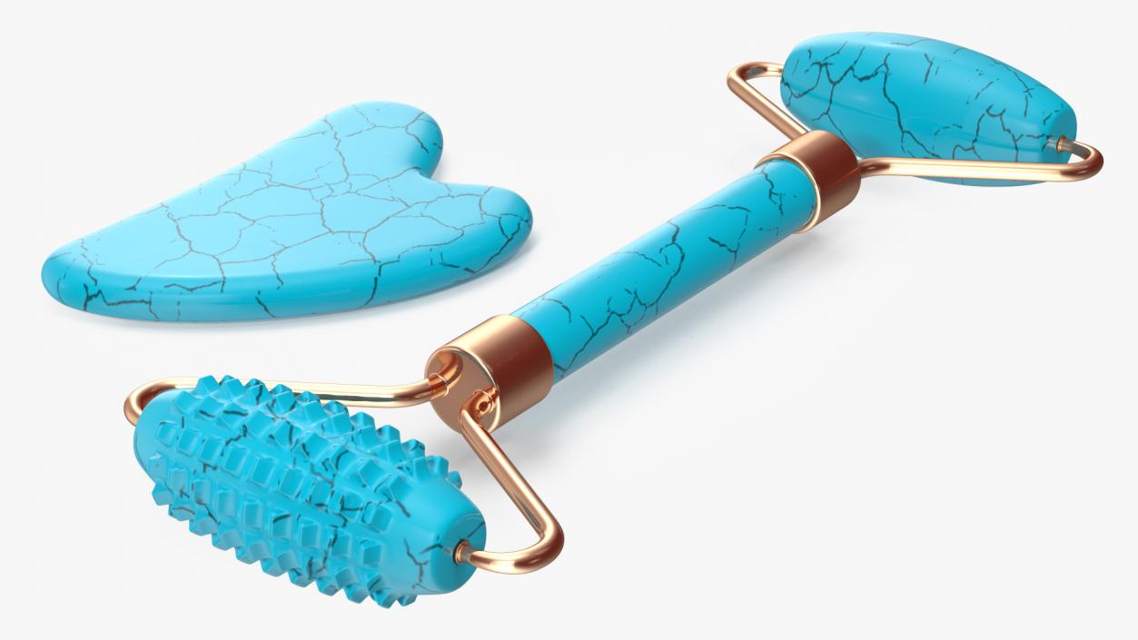 3D Gua Sha Tools Turquoise model